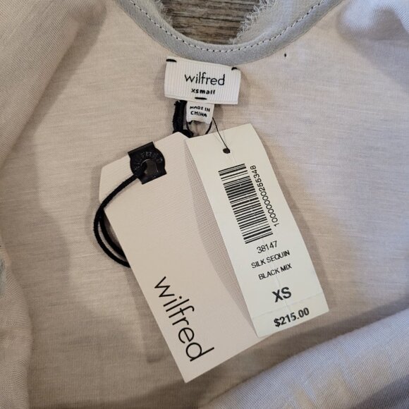 NWT WILFRED | Aritzia Silk Sequin Dress Black | Sz. XS - Picture 4 of 5